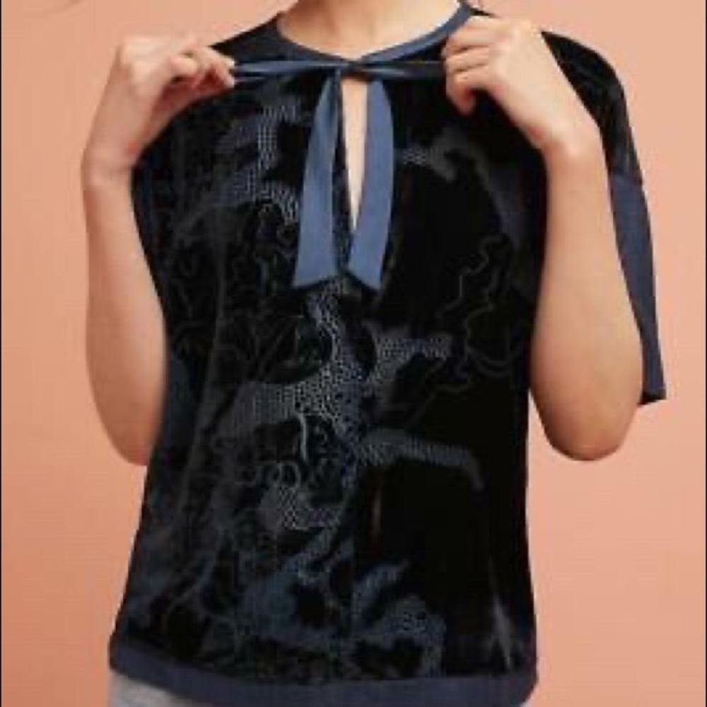 Anthropologie Tiny Petite Veludo Top